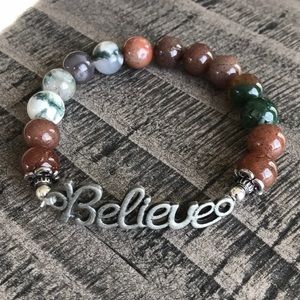 “Believe” bracelet made of Fancy Jasper